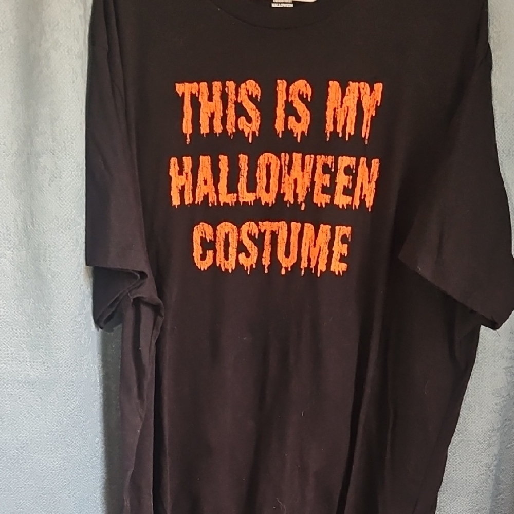 Celebrate Halloween Men's Black T-Shirt "THIS IS MY HALLOWEEN COSTUME" Size 2XL